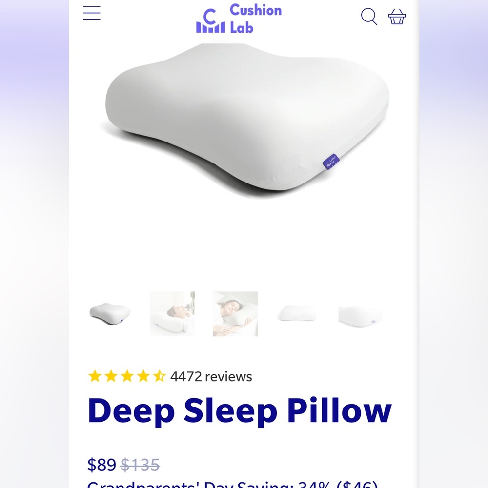 EUC White Deep Sleep Pillow
